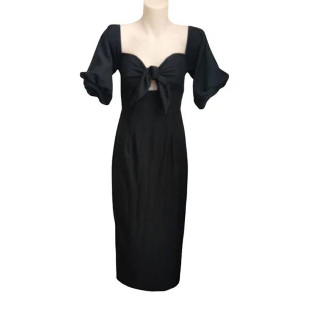 Petal & Pup Ophelia Front Knot Dress, Black - Size 6
